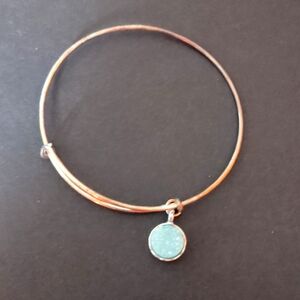 Aqua marine charm bracelet
